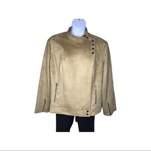 DG2 by DIANE GILMAN NWT Camel Moto Style Jacket Size 3X